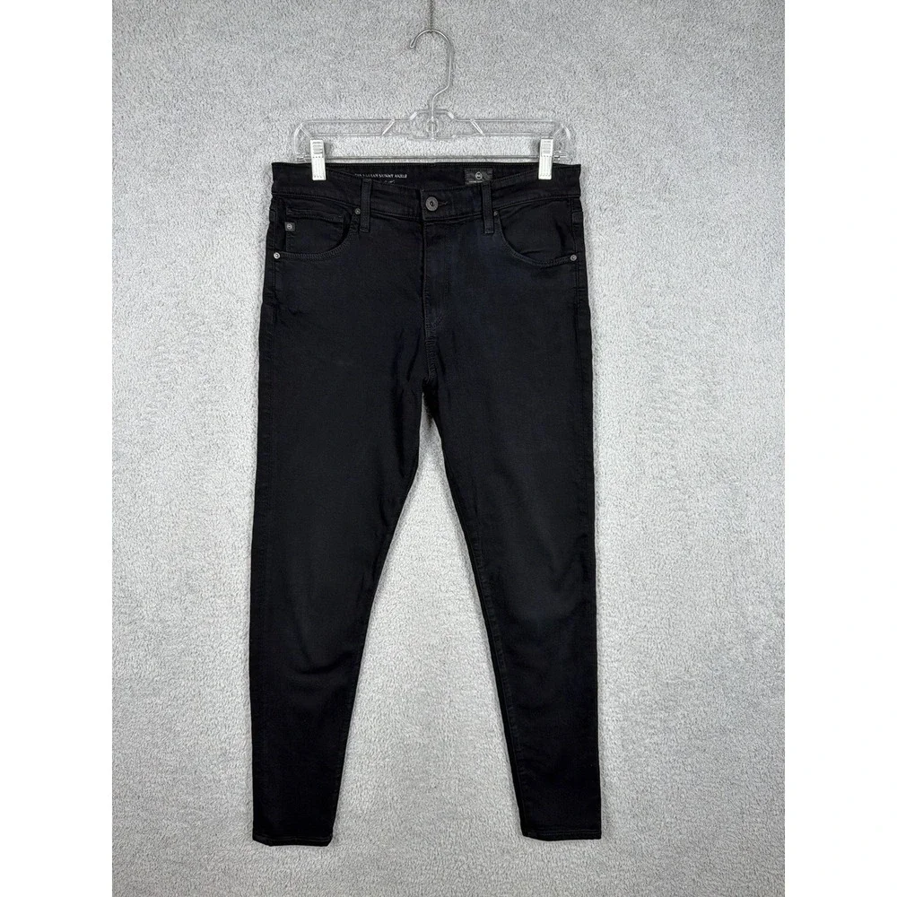 AG Adriano Goldschmied Farrah Skinny Ankle Jeans Women's 30R Black Stretch 30x29